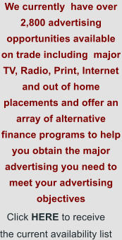 Click HERE to receive  the current availability list